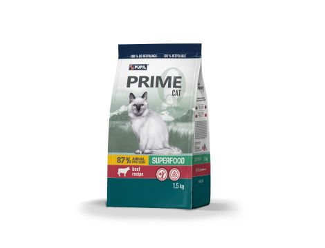 Karma sucha dla kota PUPIL Prime bogata w wołowinę z warzywami 3 x 1,5 kg - 2