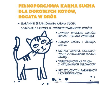 Karma sucha dla kota TEO bogata w drób 1 kg - 6