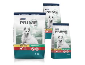 Karma sucha dla psa PUPIL Prime bogata w wołowinę z warzywami 10kg + 2x 2,8kg