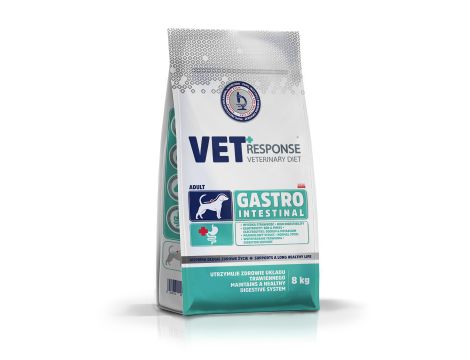 Karma weterynaryjna sucha dla psa VET RESPONSE GASTROINTESTINAL 8 kg + VET RESPONSE SuperGastro na trawienie 120 ml - 60 kapsułek - 2