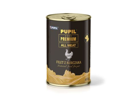 Karma mokra dla psa PUPIL Premium All Meat GOLD filet z kurczaka 10 x 400 g - 2