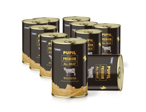 Karma mokra dla psa PUPIL Premium All Meat GOLD wołowina 10 x 400 g