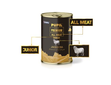 Karma mokra dla psa PUPIL Premium All Meat GOLD JUNIOR jagnięcina 10 x 400 g - 3