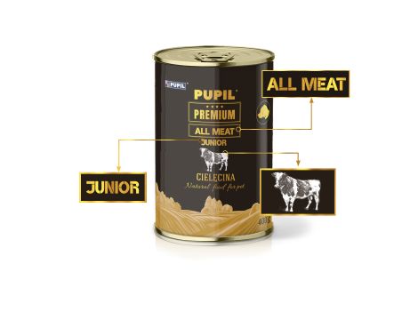 Karma mokra dla psa PUPIL Premium All Meat GOLD JUNIOR cielęcina 10 x 400 g - 3