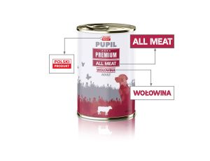 Karma mokra dla psa PUPIL Premium All Meat ADULT wołowina 400 g - image 2