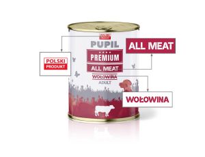 Karma mokra dla psa PUPIL Premium All Meat ADULT wołowina 800 g - image 2