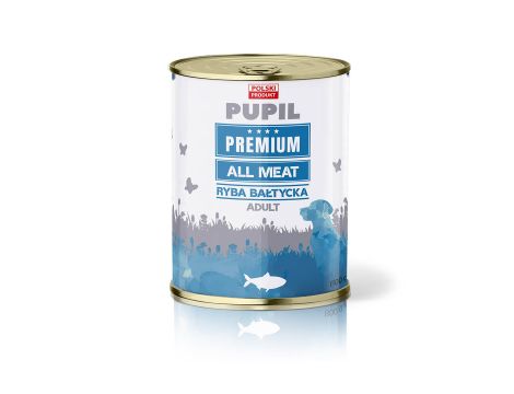Karma mokra dla psa PUPIL Premium All Meat ADULT ryba bałtycka 800 g