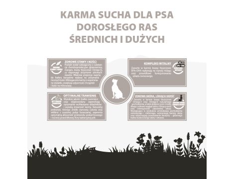 Karma sucha dla psa PUPIL Premium M&L bogata w jagnięcinę i ryż 3 kg - 9