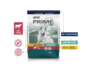 Karma sucha dla psa PUPIL Prime bogata w wołowinę z warzywami 10 kg - image 2