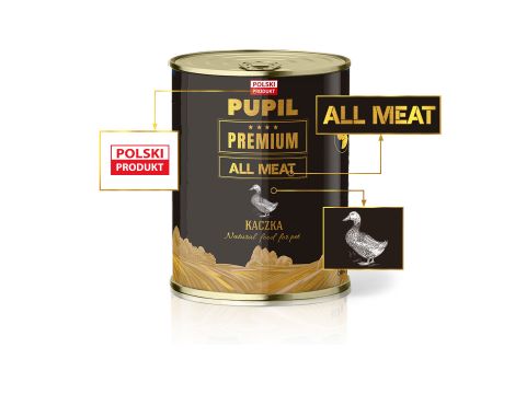 Karma mokra dla psa PUPIL Premium All Meat GOLD kaczka 800 g - 2