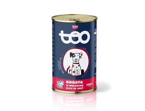 Karma mokra dla psa TEO bogata w wołowinę 1250 g