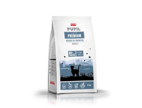 Karma sucha dla kota PUPIL Premium bogata w szprotkę 8 kg