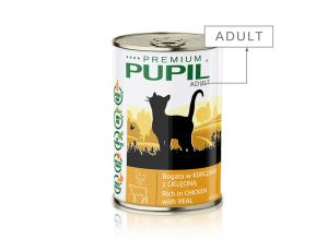 Karma mokra dla kota PUPIL Premium bogata w kurczaka z cielęciną 415 g - image 2