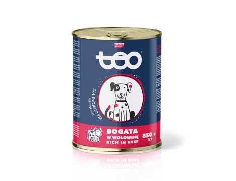 Karma mokra dla psa TEO bogata w wołowinę 6 x 850 g - 2