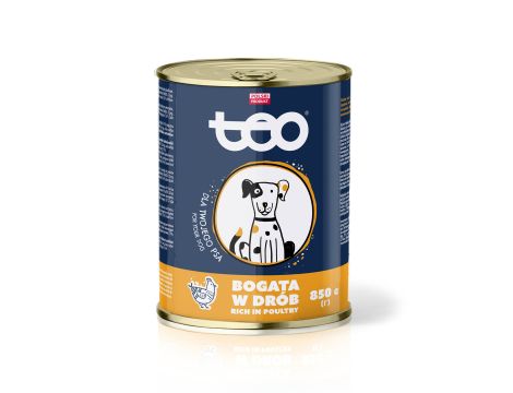 Karma mokra dla psa TEO bogata w drób 6 x 850 g - 2