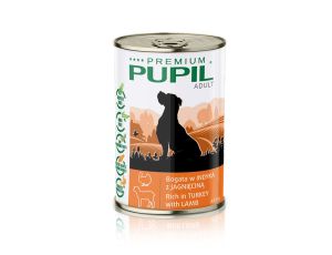 Karma mokra dla psa PUPIL Premium bogata w indyka z jagnięciną 10 x 415 g - image 2