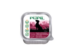 Karma mokra dla psa PUPIL Premium szalka bogata w wołowinę z wątróbką drobiową 8 x 150 g - image 2