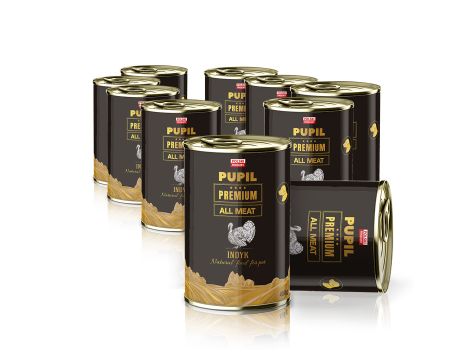 Karma mokra dla psa PUPIL Premium All Meat GOLD indyk 10 x 400 g