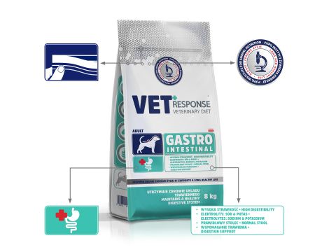 Karma weterynaryjna sucha dla psa VET RESPONSE GASTROINTESTINAL 8 kg - 2