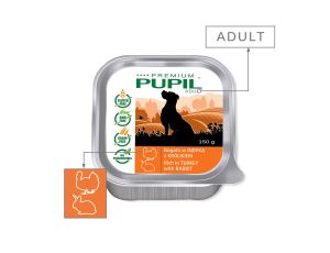 Karma mokra dla psa PUPIL Premium szalka bogata w indyka z królikiem 150 g - image 2