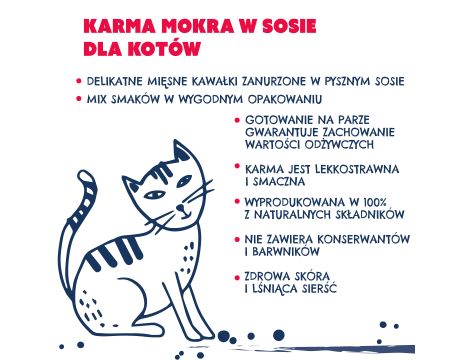 Karma mokra dla kota TEO bogata w drób + wołowinę 9 X (4 x 85 g) - 7