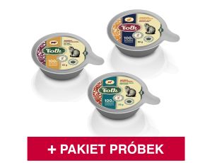 Pakiet startowy karmy mokrej dla kota FOLK 3 x 85 g + 5 x próbki karmy suchej