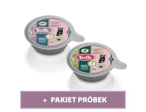Pakiet startowy karm FOLK Kitten 85g- karma mokra + próbki karmy suchej