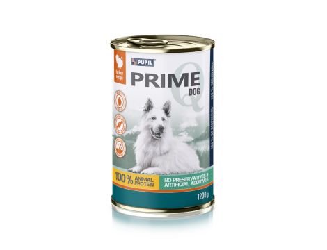Karma mokra dla psa PUPIL Prime bogata w indyka z wątróbką 1200 g