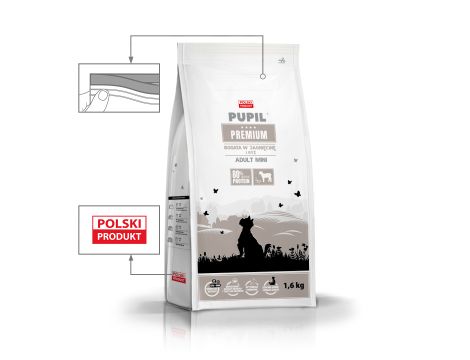 Karma sucha dla psa PUPIL Premium MINI bogata w jagnięcinę i ryż 1,6 kg - 2