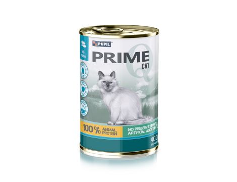 Karma mokra dla kota PUPIL Prime bogata w łososia z pstrągiem 10 x 400 g - 2