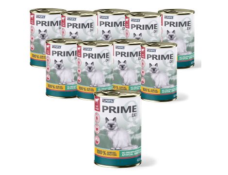 Karma mokra dla kota PUPIL Prime bogata w wołowinę z wątróbką 10 x 400 g