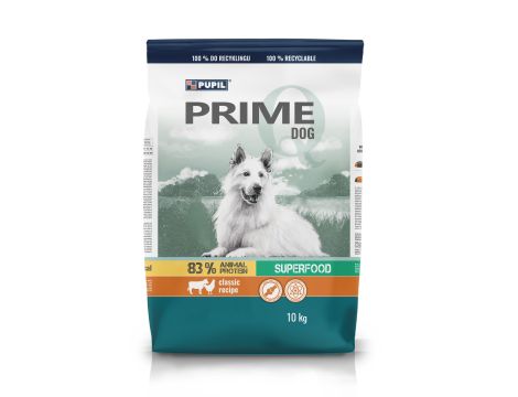 Karma sucha dla psa PUPIL Prime bogata w drób z wołowiną 10kg + 2x 2,8kg - 6