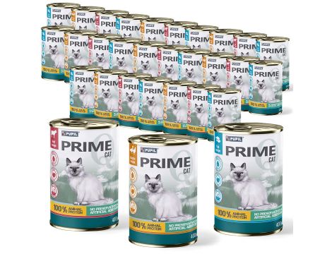 Karma mokra dla kota PUPIL Prime 30 x 400 g MIX