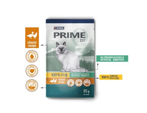 Karma mokra dla kota PUPIL Prime saszetki 84x85 g MIX - 13