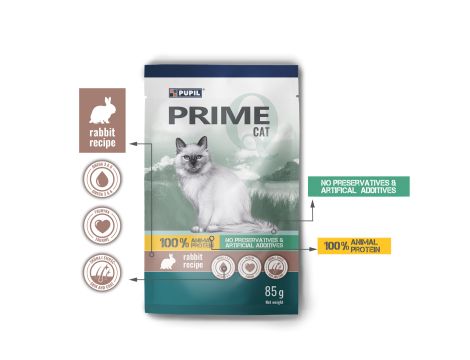 Karma mokra dla kota PUPIL Prime saszetki 84x85 g MIX - 8