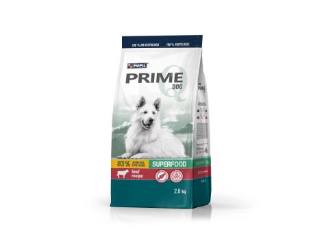 Karma sucha dla psa PUPIL Prime bogata w wołowinę z warzywami 10kg + 2x 2,8kg - 2