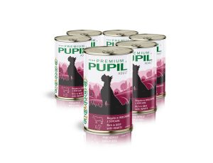 Karma mokra dla psa PUPIL Premium bogata w wołowinę z sercami 6x1250 g