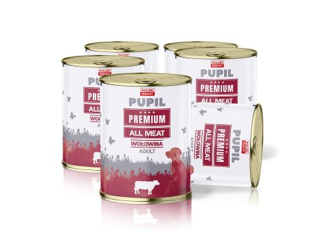 Karma sucha dla psa PUPIL Premium M&L bogata w wołowinę 12kg+6xKarma mokra dla psa PUPIL Premium All Meat ADULT wołowina 800 g - 9