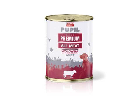 Karma sucha dla psa PUPIL Premium M&L bogata w wołowinę 12kg+6xKarma mokra dla psa PUPIL Premium All Meat ADULT wołowina 800 g - 10