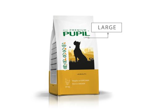 Karma sucha dla psa PUPIL Premium LARGE bogata w kurczaka 2x10kg - 3
