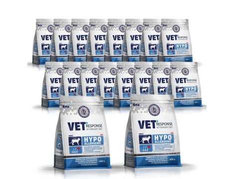 Karma weterynaryjna sucha dla kota VET RESPONSE HYPOALLERGENIC 18x400g